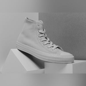 Converse light gray suede Counter Climate water repellent High-Top Sneakers
